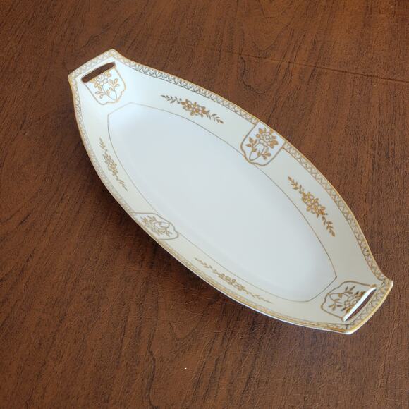 Vintage Noritake Gold Moriage Celery Dish Serving tray - Picture 13 of 16